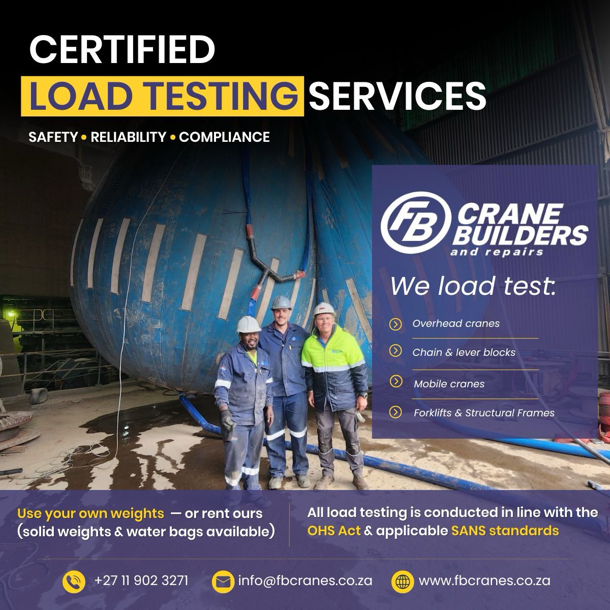 Certified crane inspection South Africa
